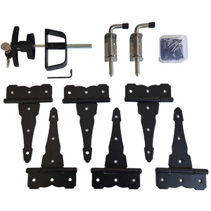 Colonial Hinge T-Handle Barrel Bolts Shed Door Hinges Kit